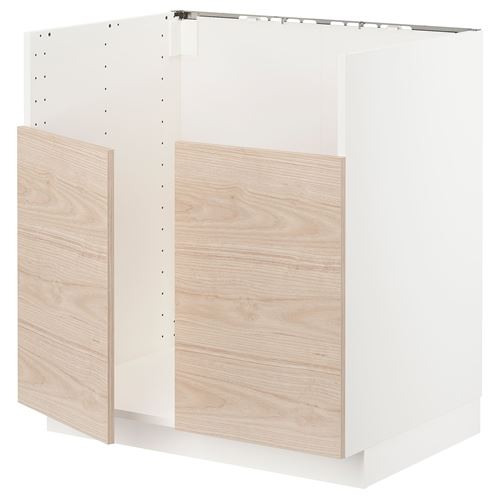 IKEA - METOD, TALLSJÖN eviye dolabı, ASKERSUND açık dişbudak görünümlü, 80x60 cm