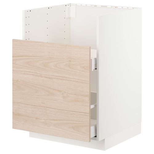 IKEA - METOD/MAXIMERA, sink cabinet, ASKERSUND light ash effect, 60x60 cm