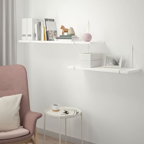 IKEA - BERGSHULT, wall shelf piece, white, 80x30 cm