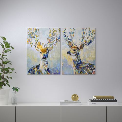 IKEA - PJATTERYD, resim, çok renkli, 50x70 cm