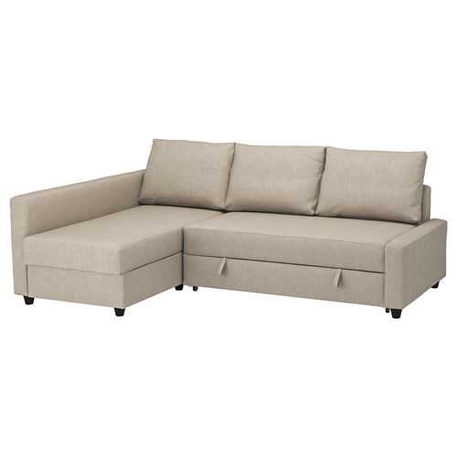 IKEA - FRIHETEN, corner sofa-bed, hyllie beige