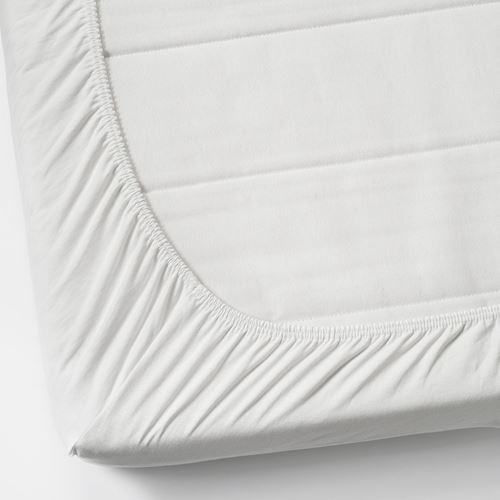 IKEA - VARVIAL, fitted sheet, white, 80x200 cm