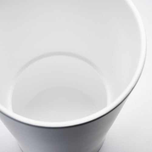 IKEA - PAPAJA, earthenware plant pot, white, 12x19 cm