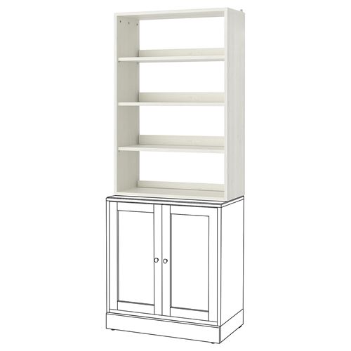IKEA - HAVSTA, shelving unit, white, 81x123x35 cm