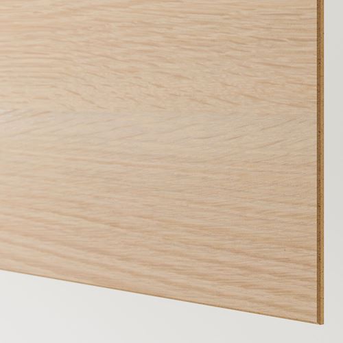 IKEA - MEHAMN, panels for sliding door frame, white stained oak effect/white, 100x201 cm