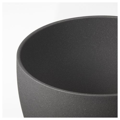 IKEA - PERSILLADE, earthenware plant pot, dark grey, 24 cm