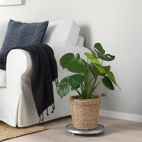 IKEA - VALLMOFRÖN, rattan plant pot, seagrass, 19 cm