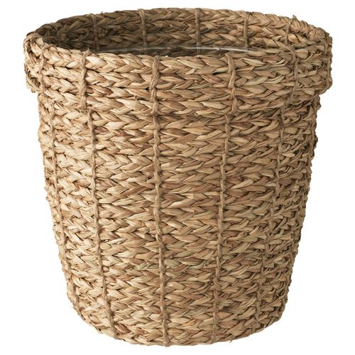 IKEA - VALLMOFRÖN, rattan plant pot, seagrass, 19 cm