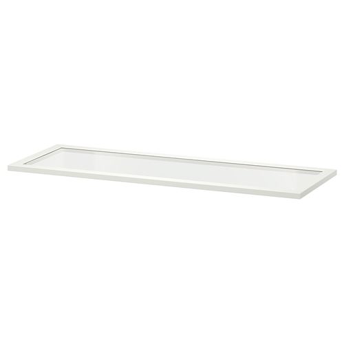 IKEA - KOMPLEMENT, cam raf, beyaz, 100x35 cm