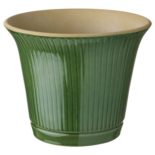 IKEA - KAMOMILL, stoneware plant pot, green, 15 cm