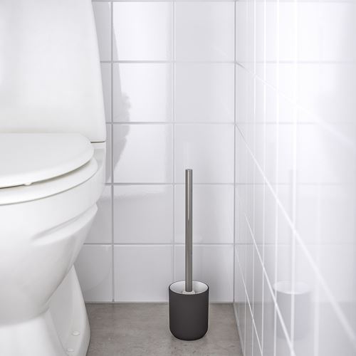 IKEA - EKOLN, toilet brush, dark grey, 38 cm