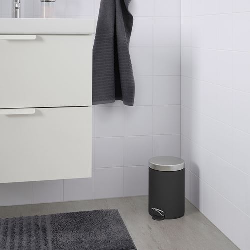 IKEA - EKOLN, waste bin, dark grey, 3 l