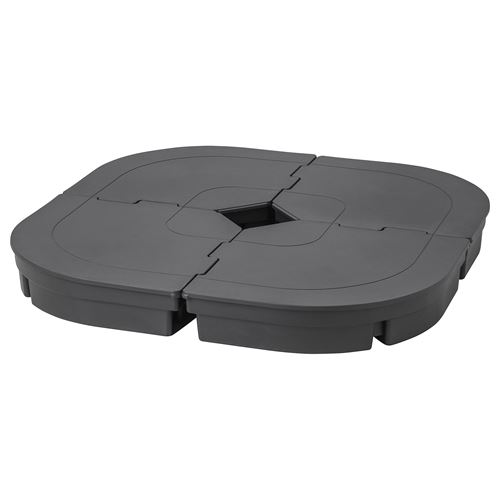 SVARTÖ, parasol stand, dark grey