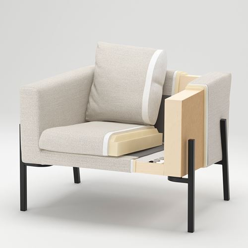 IKEA - KOARP, berjer, gunnared bej-siyah