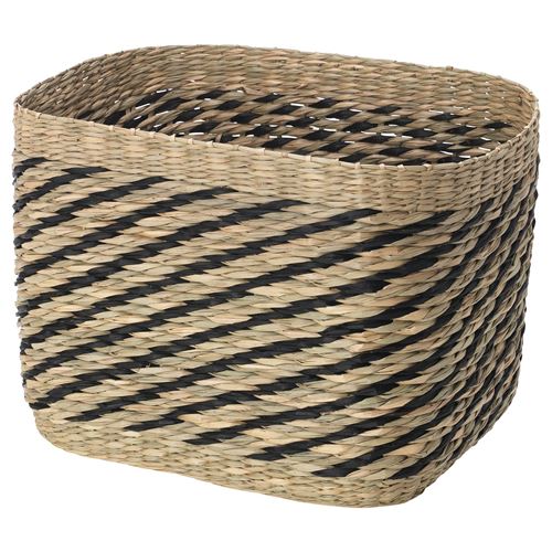 IKEA - GOTTERN, sepet, deniz sazı-siyah, 32x23x23 cm