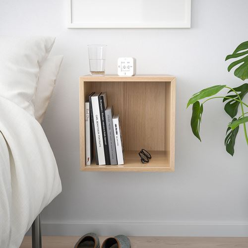 IKEA - EKET, wall-mounted shelving unit, white stained oak effect, 35x35x35 cm