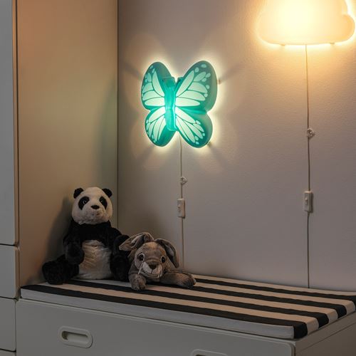 IKEA - UPPLYST, children wall lamp, light blue