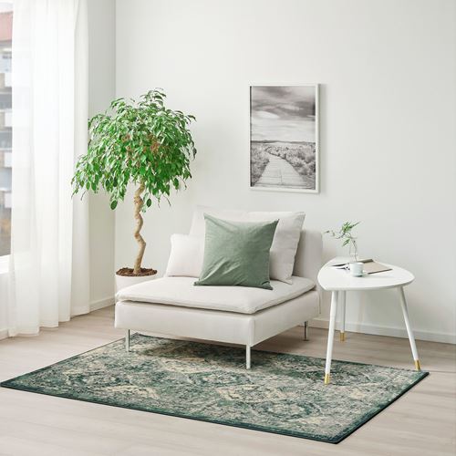IKEA - VONSBAK, tumbled rug, green, 133x195 cm