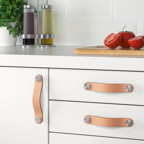 IKEA - ÖSTERNAS, handle, tanned leather, 153 mm