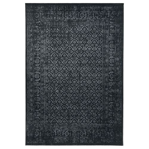 IKEA - KYNDBY, eskitme halı, gri antika görünüm-çiçek desenli, 160x230 cm