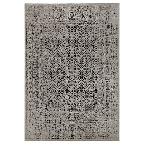 IKEA - MANSTRUP, eskitme halı, gri antika görünüm-çiçek desenli, 160x230 cm