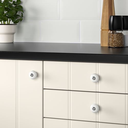 IKEA - HISHULT, knob, porcelain white, 30 mm
