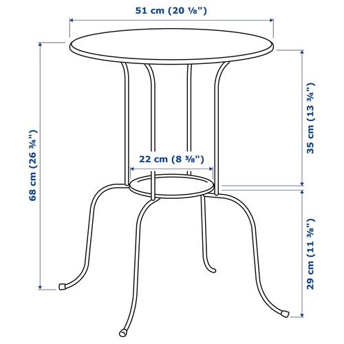 IKEA - LINDVED, side table, white, 50x68 cm