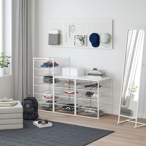 IKEA - JONAXEL, open storage unit, white, 148x51x104 cm