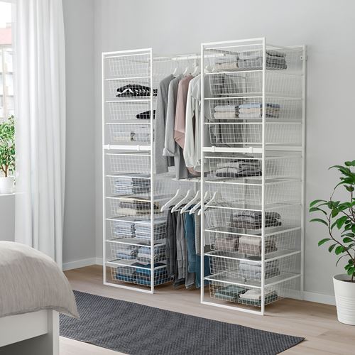 IKEA - JONAXEL, clothes storage, white, 142-178x51x173 cm