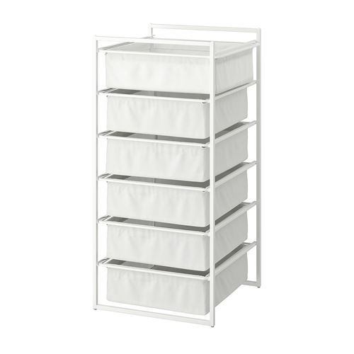 shelving unit with drawers