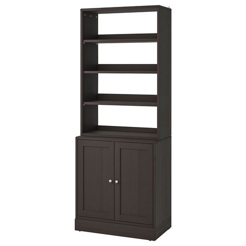 IKEA - HAVSTA, cabinet with door, darkbrown, 81x212x47 cm