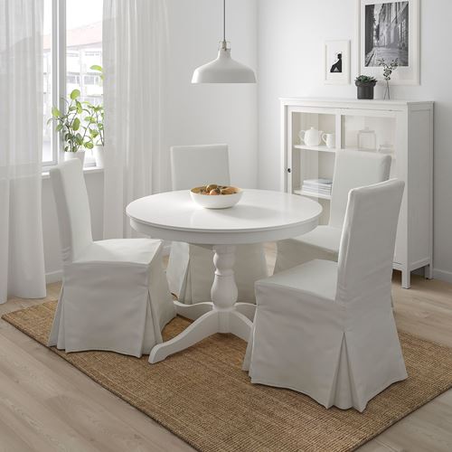 INGATORP/HENRIKSDAL white 4 chairs dining set - 09161569 | IKEA