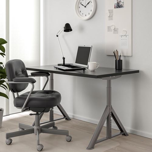 IKEA - IDASEN, desk, black/dark grey, 120x70 cm