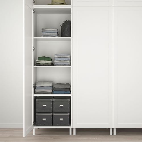 IKEA - PLATSA/SANNIDAL, PLATSA wardrobe, white, 300x57x271 cm