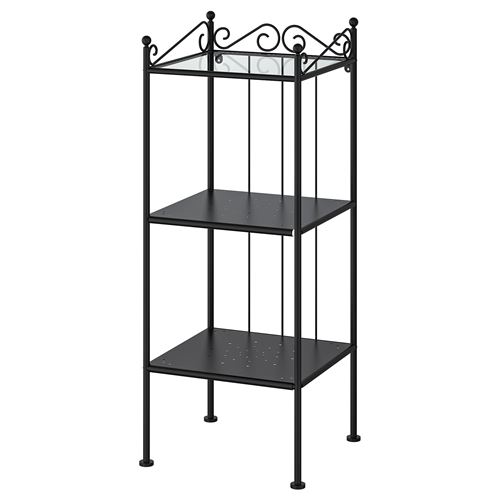 IKEA - RÖNNSKAR, shelving unit, black, 42x103 cm