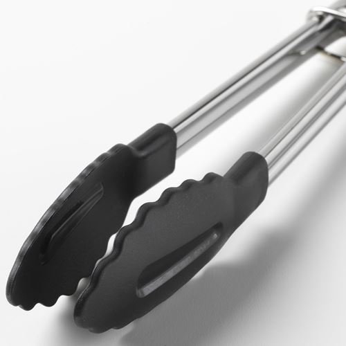 IKEA - TILLAMPAD, a pair of tongs, stainless steel, 18 cm