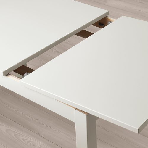 IKEA - LANEBERG, extendable dining table, white, seats 4-6