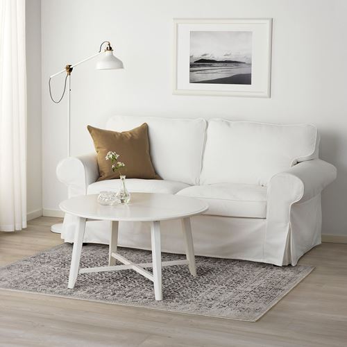 IKEA - MANSTRUP, eskitme halı, gri antika görünüm-çiçek desenli, 160x230 cm