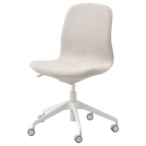 IKEA - LANGFJALL, office chair, gunnared beige-white