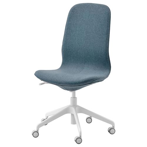 IKEA - LANGFJALL, office chair, gunnared blue/white