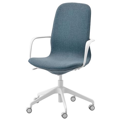 IKEA - LANGFJALL, office chair, gunnared blue/white