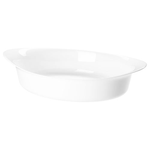 IKEA - LATTVIKTIG, oven/serving dish, white, 30x19 cm