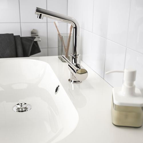 IKEA - LUNDSKAR, bath tap, chrome-plated