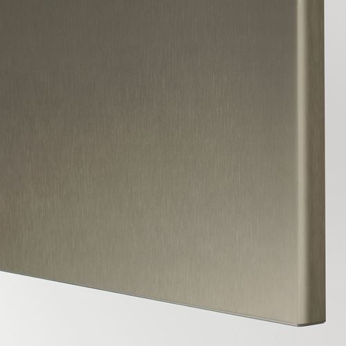 IKEA - BESTA, dolap kombinasyonu, beyaz-açık bronz görünümlü, 120x42x74 cm