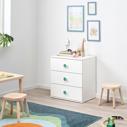 IKEA - GODISHUS, children's chest of drawers, white, 60x64 cm