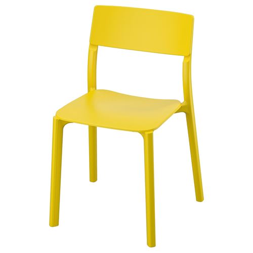 IKEA - JANINGE, plastic chair, yellow