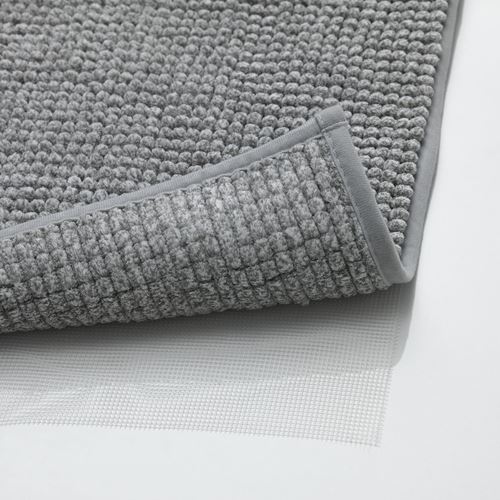 IKEA - TOFTBO, bath mat, grey/white, 60x120 cm