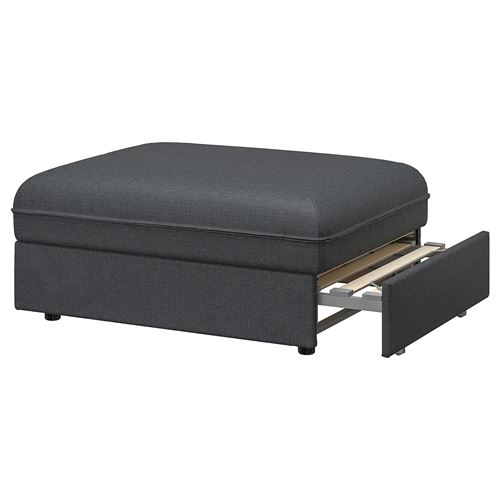 IKEA - VALLENTUNA, cover for seating unit with bed, hillared dark grey