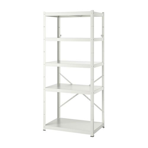 IKEA - BROR, shelving unit, white, 85x55x190 cm