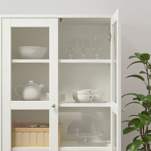 IKEA - HAVSTA, glass-door cabinet, white, 243x47x212 cm